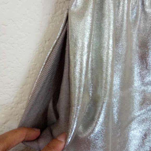 ZARA Metallic Vegan Leather Elastic Mini Skirt S - Picture 8 of 12